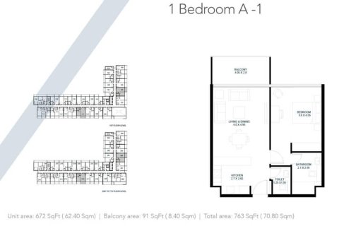 Appartement de 1 chambre  No. 113458 3