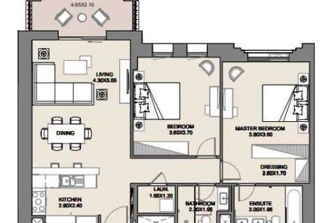 Квартира с 2 спальнями  №108608 4