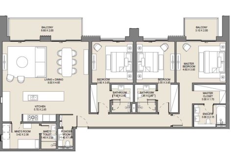 203مربع، شقة  رقم 108611 6