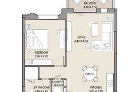 Квартира с 1 спальней  №108606 6