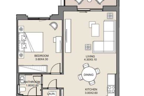 Квартира с 1 спальней  №108605 5