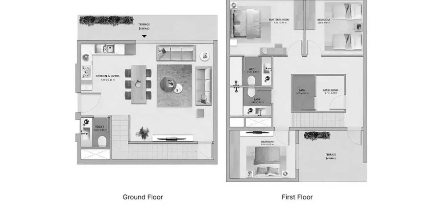 Apartment de 3 dormitorios en MAYYAS AT THE BAY Yas Island, UAE No. 185970