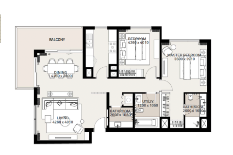 Apartment de 2 dormitorios en Dubai, UAE No. 210395 12