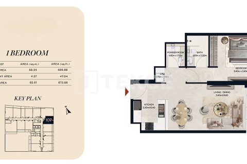 Apartment de 2 dormitorios en Jumeirah Village Circle, UAE No. 155292 19