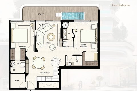 Apartment de 3 dormitorios en Dubai, UAE No. 155291 3