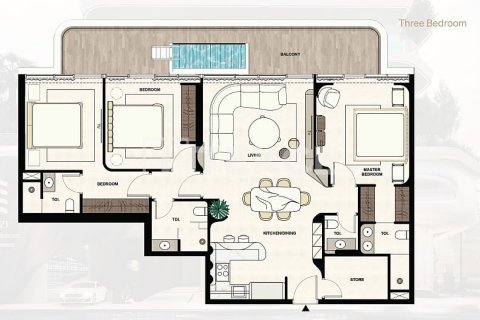 Apartment de 3 dormitorios en Dubai, UAE No. 155291 4