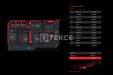 Apartment de 5 dormitorios en Al Marjan Island, UAE No. 208201 21