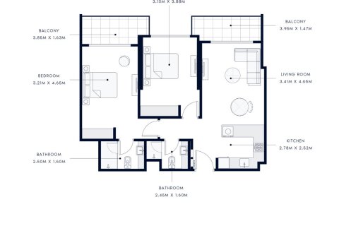 Квартира студия в AZIZI AMBER, Al Furjan, ОАЭ №96998 9