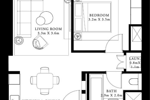 Квартира с 1 спальней  №109053 3