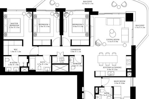 Квартира с 3 спальнями  №109051 5