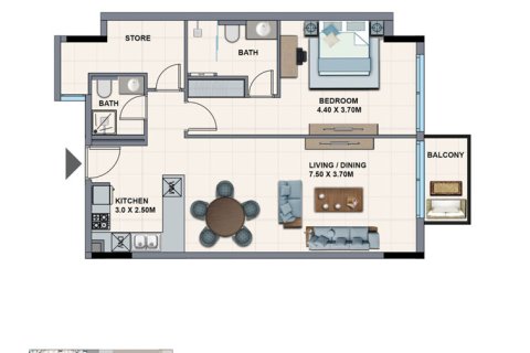 Apartamento tipo estudio Estudio en RIVIERA AZURE Mohammed Bin Rashid City, UAE No. 173185 7