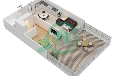 Studio Apartment in AZIZI GRAND Dubai Sports City, UAE No. 96966 5