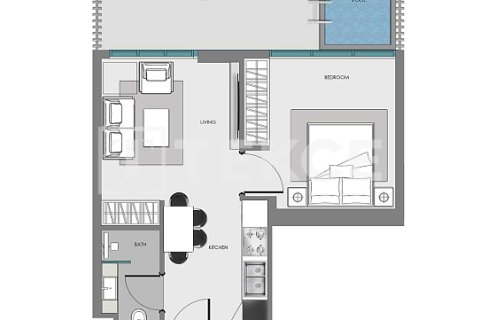 Квартира с 1 спальней  №126310 20