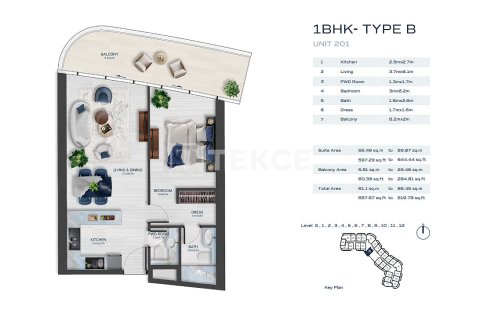 Apartment de 2 dormitorios en Al Marjan Island, UAE No. 144726 21