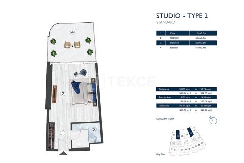 Apartment de 1 dormitorio en Ras Al Khaimah, UAE No. 144730 13