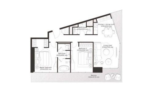 Квартира с 2 спальнями в Даунтаун Дубай (Даунтаун Бурдж Дубай), ОАЭ №146183 11