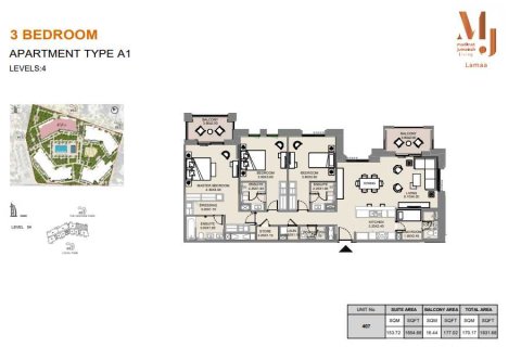 Квартира с 3 спальнями  №108692 6