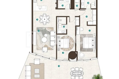 Квартира с 3 спальнями  №134446 27