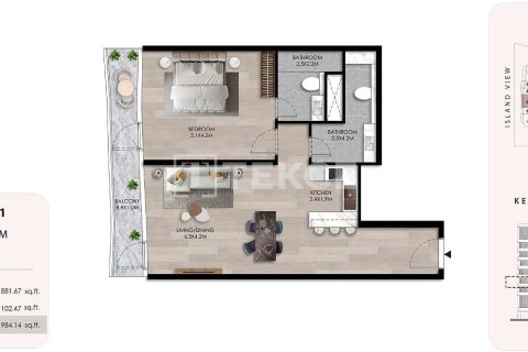 Apartment de 1 dormitorio en Al Marjan Island, UAE No. 134448 22