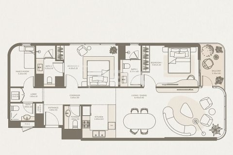 Apartment de 1 dormitorio en Majan, UAE No. 166804 23