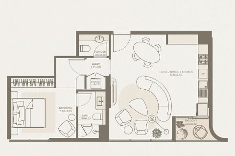 Apartment de 1 dormitorio en Majan, UAE No. 166804 21
