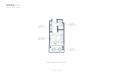 37m² Apartment in AZIZI VENICE Dubai South (Dubai World Central), UAE No. 173206 23