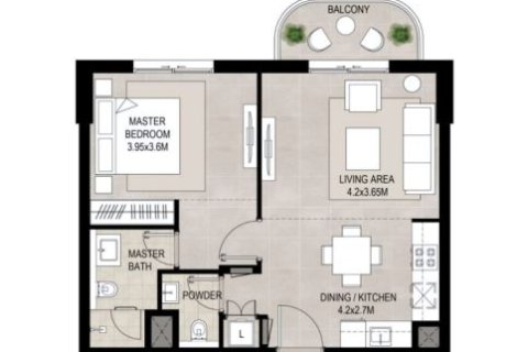 Apartment de 1 dormitorio en Savannah Town Square, UAE No. 173204 11