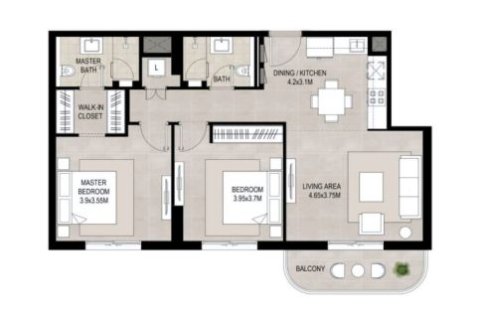 Apartment de 1 dormitorio en Savannah Town Square, UAE No. 173204 12