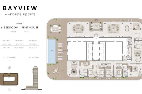 6 غرفة نوم  بانتهاوس في AL HABTOOR TOWER  رقم 108876 7