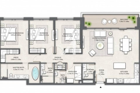 Apartment de 3 dormitorios en Dubai Creek Harbour (The Lagoons), UAE No. 148745 3