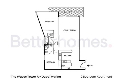 Apartment de 2 dormitorios en Dubai Marina, UAE No. 91886 2