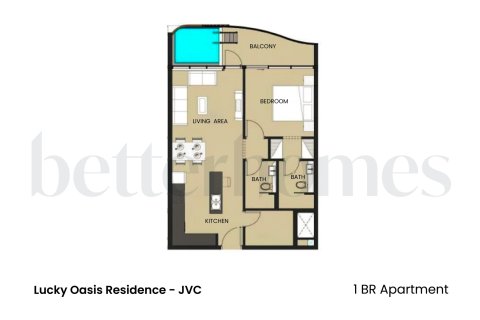 1 bedroom Apartment in Jumeirah Village Circle, UAE No. 195094 3