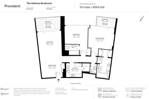 Apartment de 2 dormitorios en ADDRESS BOULEVARD Downtown Dubai (Downtown Burj Dubai), UAE No. 96169 16