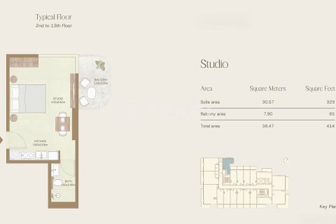 Apartamento tipo estudio Estudio en Dubai Land, UAE No. 172180 16