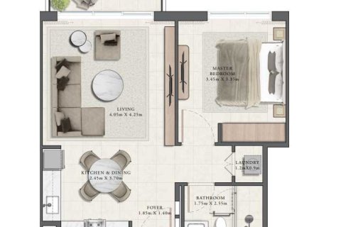 Квартира с 1 спальней в Golf Grand,  №108952 4