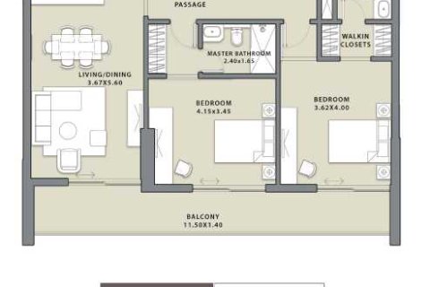 Квартира с 2 спальнями  №108954 5