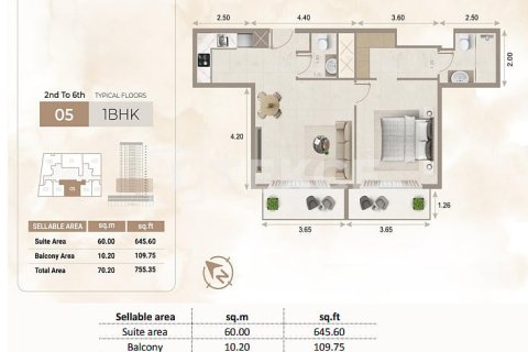 Квартира студия в Dubai Sports City, ОАЭ №186239 30