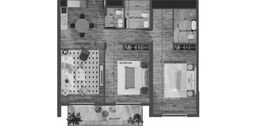 2 غرف نوم شقة في Mayfair Residence رقم 124755