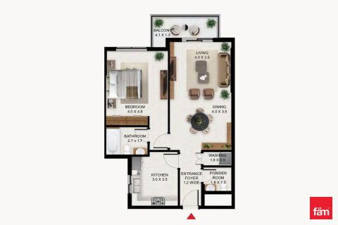 Appartement de 1 chambre à Jebel Ali, UAE No. 163875 3