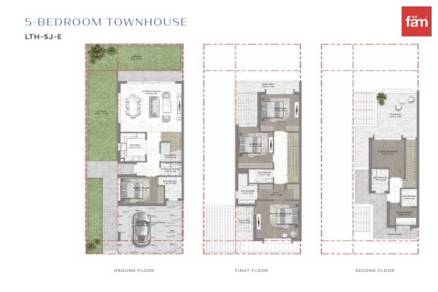 Townhouse de 5 dormitorios en Dubai, UAE No. 135570 10