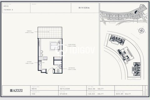 Apartamento tipo estudio Estudio en Meydan, UAE No. 187930