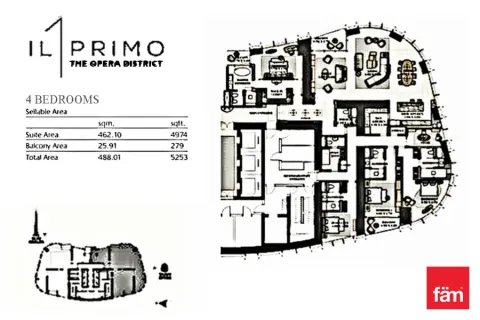 Пентхаус с 4 спальнями №120315 3
