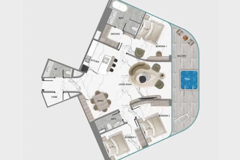 Apartamento tipo estudio Estudio en Majan, UAE No. 173131 18