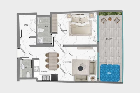 Apartamento tipo estudio Estudio en Majan, UAE No. 173131 16