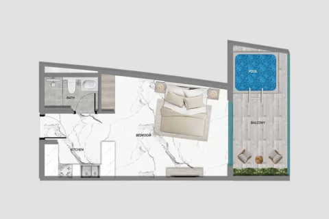 Apartamento tipo estudio Estudio en Majan, UAE No. 173131 15