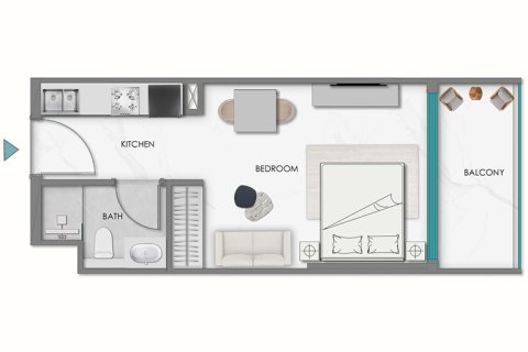 Studio Apartment in SAMANA Hills South Arjan, UAE No. 173128 20