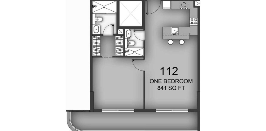 Apartment de 1 dormitorio en Aizel Tower International City, UAE No. 98877