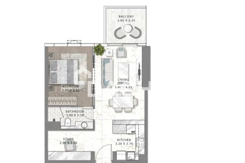 Appartement de 1 chambre à DAMAC Hills (Akoya by DAMAC), UAE No. 155396 4