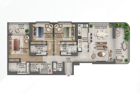 Пентхаус с 4 спальнями  №134367 22