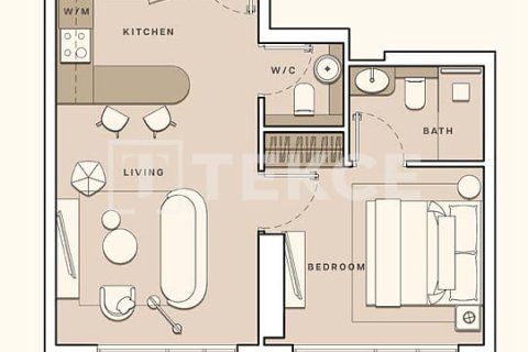 Квартира с 2 спальнями  №134368 16